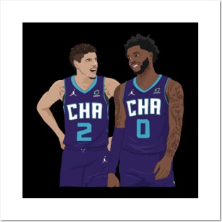 Lamelo Ball x Miles Bridges Charlotte Hornets Posters and Art